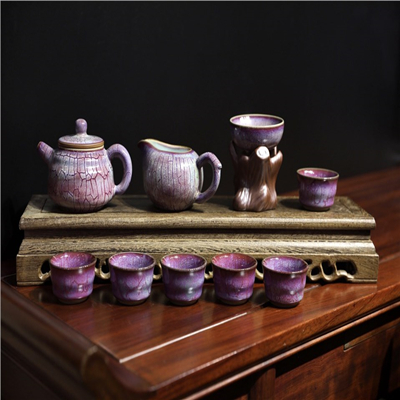 钧瓷茶具-姹紫嫣红